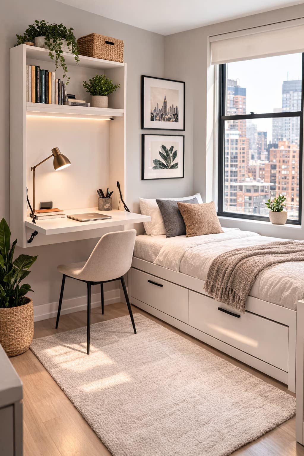Luxury Home Decor Fold-Down Murphy Desk