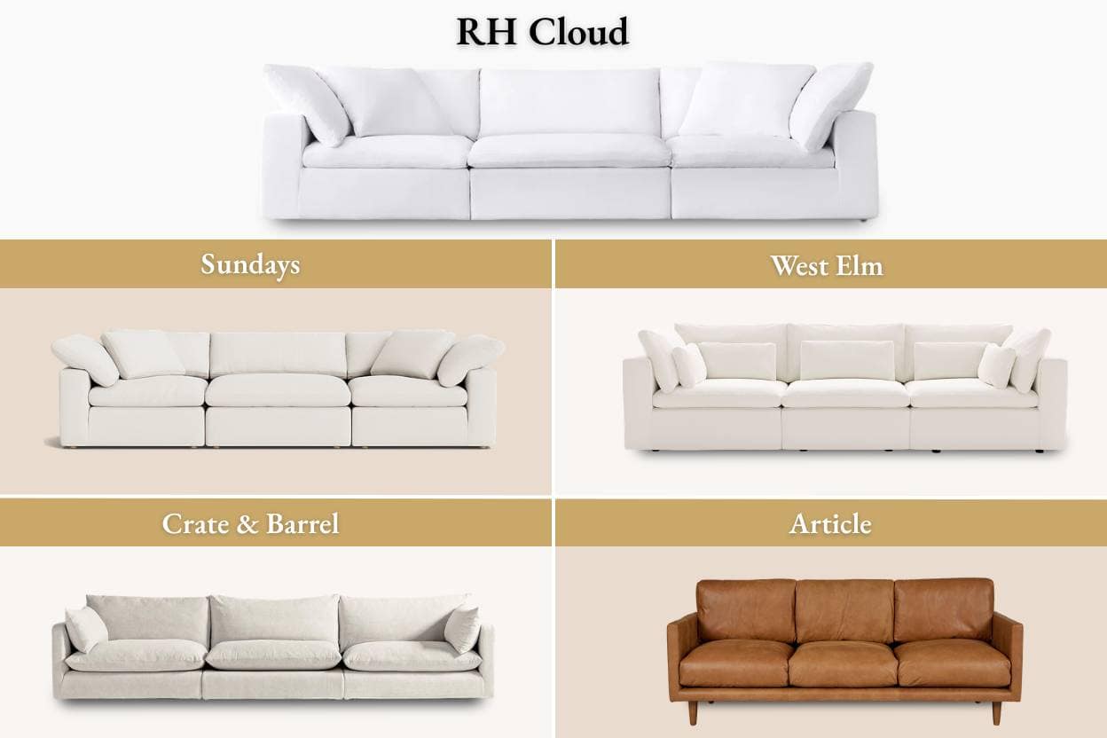 Luxury Home Decor Comparison With Competitors of rh cloud sofa review