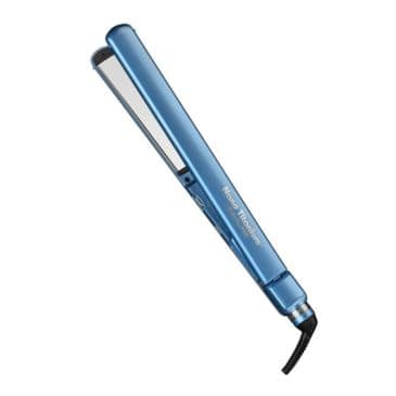 Effortless Styling with BabylissPRO Nano Titanium BabylissPRO Nano Titanium Ultra-Thin Hair Straightener in use